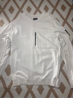 Lyle & Scott Teens Gray Solid Crew Neck Pullover Sweatshirt Cotton 15/16 Zip